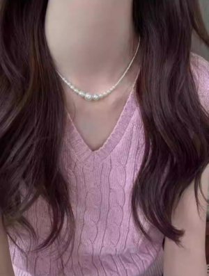 輕奢珍珠項鍊百搭鎖骨鍊