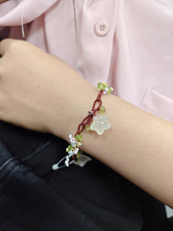 冰透玉髓編織手鍊